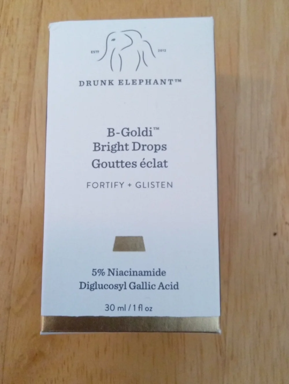 New Drunk Elephant B-Goldi Bright Drops Golden Highlight Sunshine Drops 1 oz